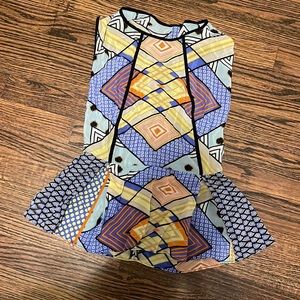 Multi color peplum top by Pure Sugar